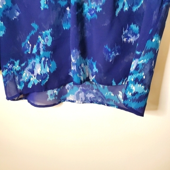 Joie Sheer Silk Watercolor Blouse Top - Picture 5 of 11